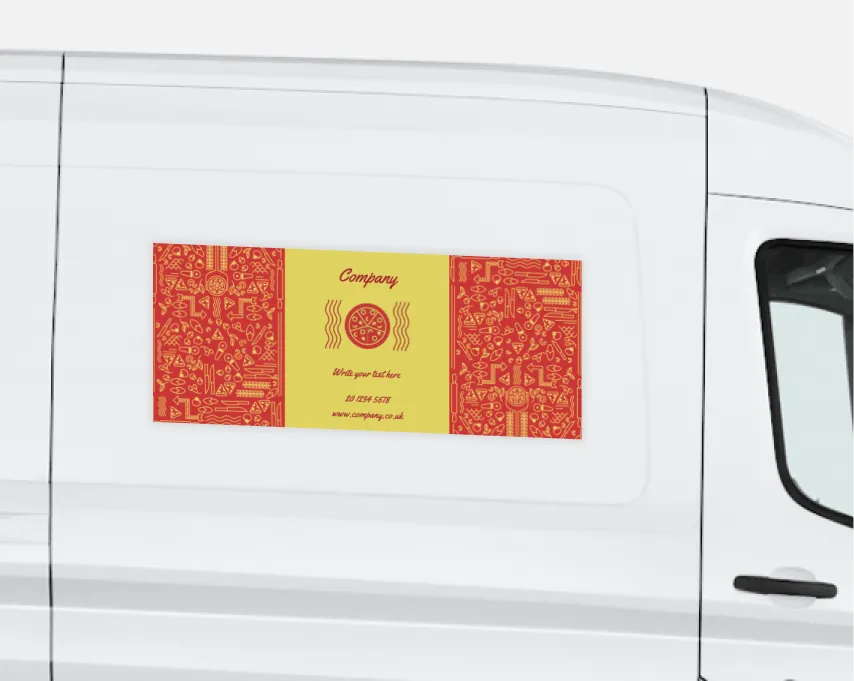 Targhetta Magnetica Pubblicitaria 45x12 Cm Rossa - INDIGOS UG - Per Auto, Camion E Cantieri