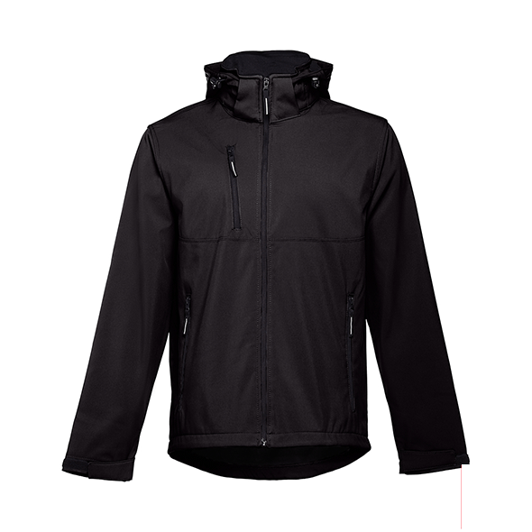 Chaqueta softshell com capucha desmontable para hombre ZAGREB