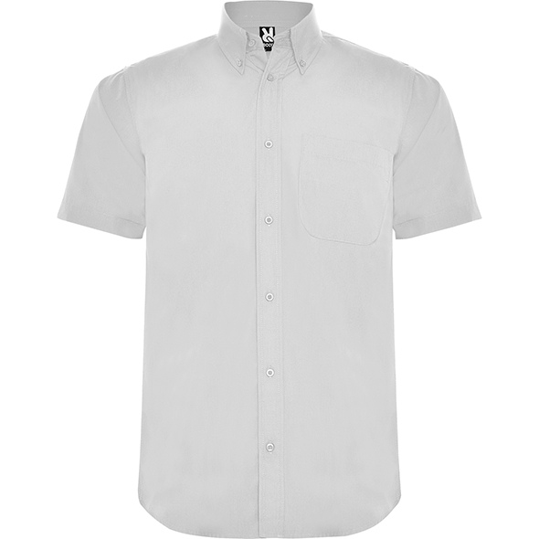 Short sleeve shirt and classical starched collar with 1 button AIFOS