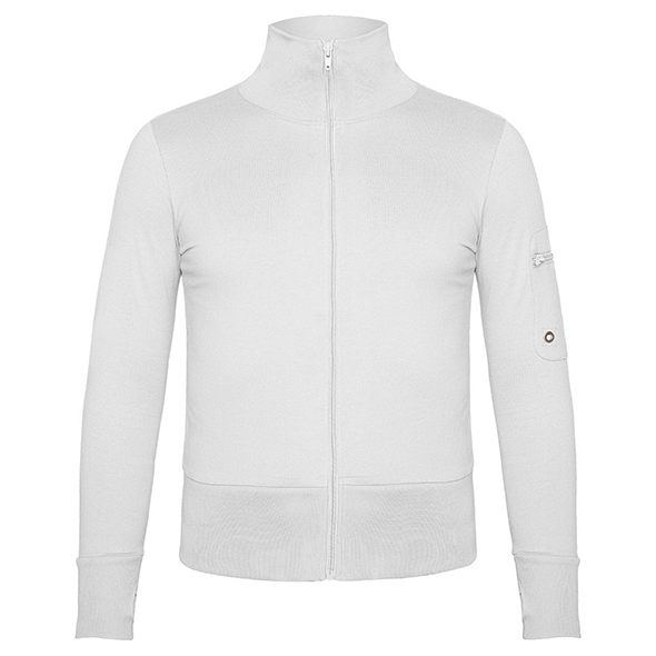 Chaqueta casual de cuello alto con cremallera central al tono del tejido PELVOUX