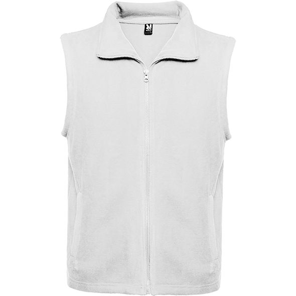 Fleece vest with high collar and zipper to tone BELLAGIO