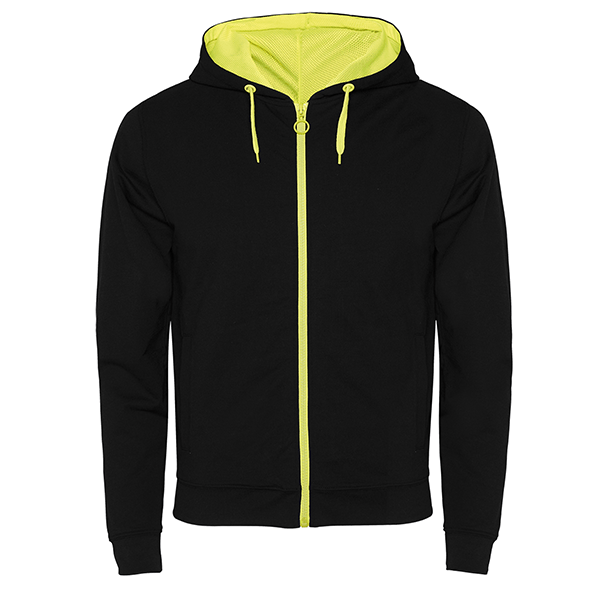 Sweat jacket with details in fluor colour FUJI