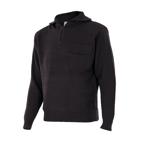 Thick Point Knitted Sweater with High Collar