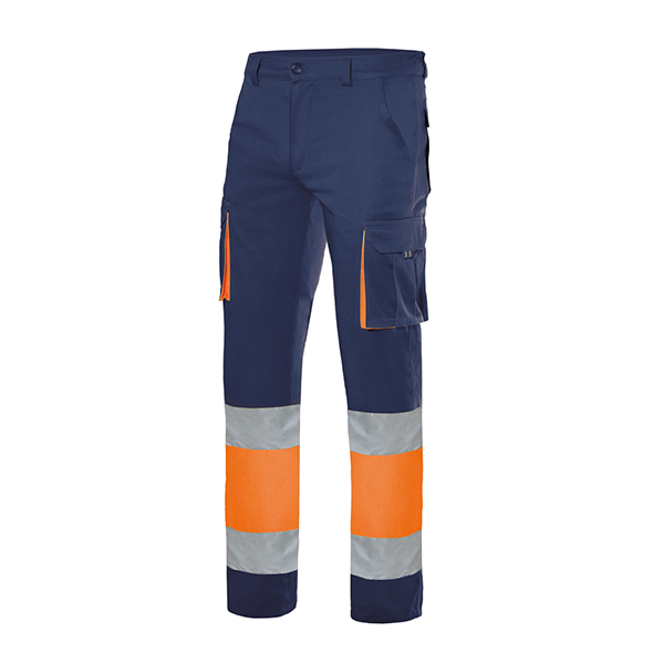 Bicolor-Hosen mit hohen Sichtbarkeit Taschen aus 100% Baumwolle